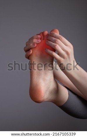 Toe pain, injury, arthritis, bunion, calluses concept High quality photo
