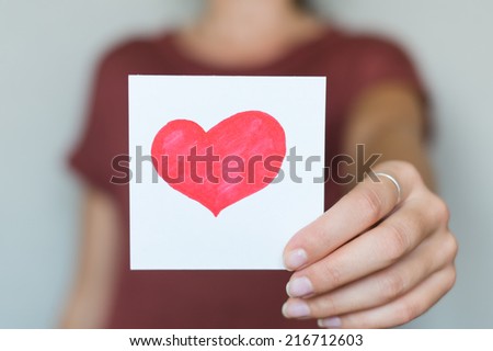 drawing image heart in hand