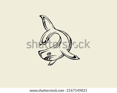 Fish icon logo illustration vector design