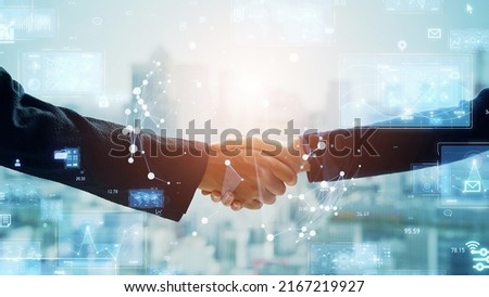 Business and technology concept. Communication network. Data analysis. Management strategy. Digital transformation. Royalty-Free Stock Photo #2167219927
