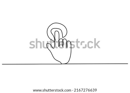 hand drawn illustration vector design single continuous line touch