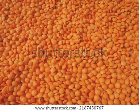 orange lentils close-up, cereals, natural food