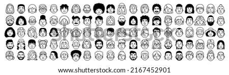 Vector Set Different People Icons Isolated