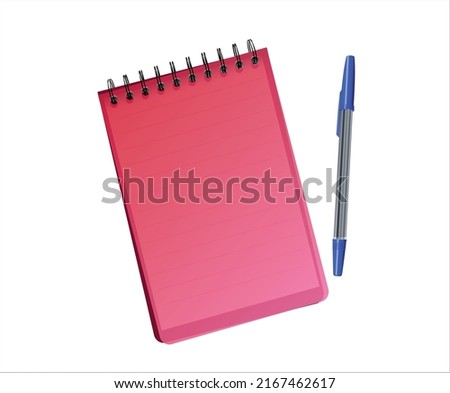Note pad and pencil vector material with black background
