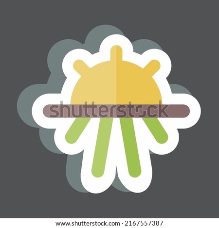 Sticker Fields. suitable for Garden symbol. simple design editable. design template vector. simple symbol illustration