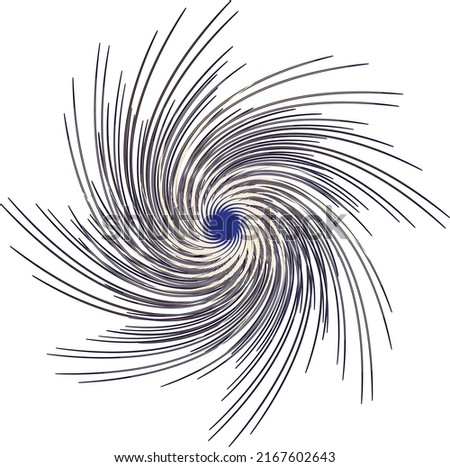 An abstract star twisted in a spiral. Vector file for designs.