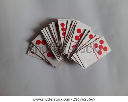a collection of dominoes on a white background