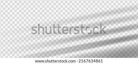 Realistic shadows isolated on transparent horizontal background. 