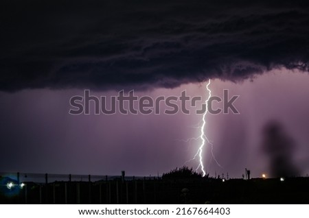Summer night thunderstorm, creepy weather 