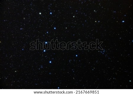 Milky Way stars and Ursa Major - Big Dipper constellation. Royalty-Free Stock Photo #2167669851