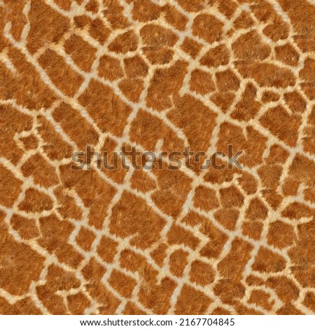 Giraffe Seamless Pattern, Animal Skin and Fur Textures, Closeup Natural Beautiful Leather Surface for Material Design, Textile Pattern, Abstract Exotic Wallpaper