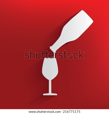 Wine design on red background,clean vector