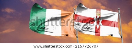 flag of ireland and northern ireland .unification of ireland