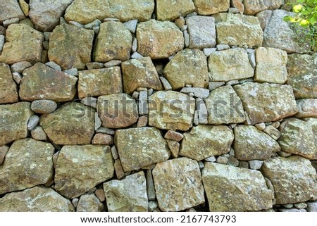 Surface of the stone wall