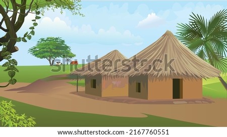 Village farm house old Indian rural house,village house  Royalty-Free Stock Photo #2167760551