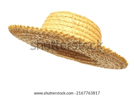 Retro farming fashionable straw hat Royalty-Free Stock Photo #2167763817