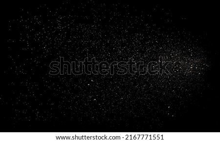 Sprayed water. Splashes and drops of water isolated on black background. Royalty-Free Stock Photo #2167771551