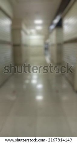 Defocused abstract background of shop aisle at the mall   