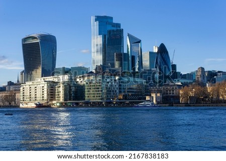 The skyline of the City of London 