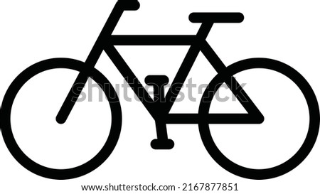 Bicycle Simple Line Work Sign Vector