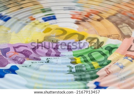 Crumpled and deformed banknotes, Money laundering, symbolic representation Royalty-Free Stock Photo #2167913457