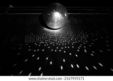 Disco ball reflection light at night Royalty-Free Stock Photo #2167959171
