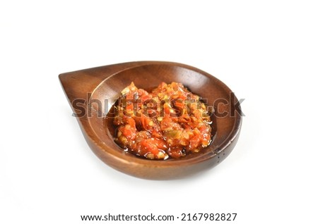 Homemade Spicy sambal Sauce in a Bowl