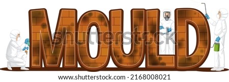 Mould text word isolated illustration