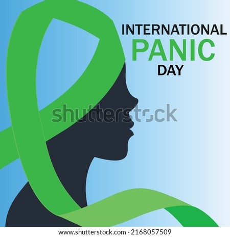 International Panic Day. June 18. Mental health awareness concept for banner, poster, card and background design. Panic head silhouette Vector. flat design. Line art design. flyer design. Illustration