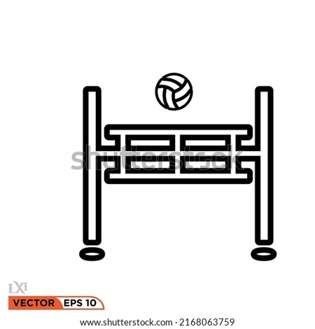 Icon vector graphic of volleyball net