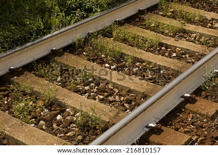close up photo of the train tracks 