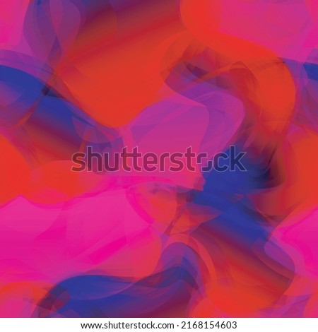 Seamless Multicolor Camouflage Vector Pattern. Fluid Wave Background. Modern Abstract Liquid Repeat Print. Splash Fabric Design for Sport Wear, Wallpaper, Fabric, etc. Royalty-Free Stock Photo #2168154603