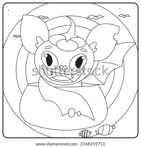 Halloween bat coloring pages for kids