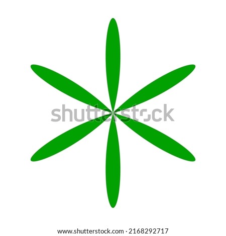 Leaf, flower and plant silhouette element