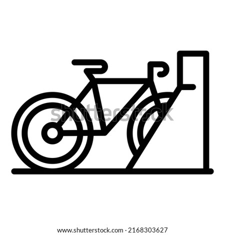 Station bicycle icon outline vector. Area place. People traffic