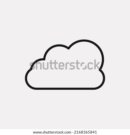 Cloud line icon. Vector illustration isolated on white background. using for website or mobile app