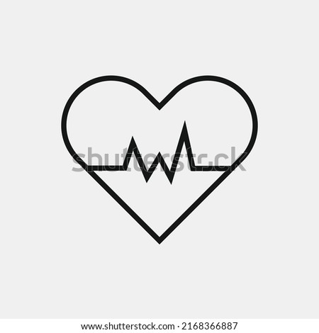Cardiogram line icon. Vector illustration isolated on white background. using for website or mobile app