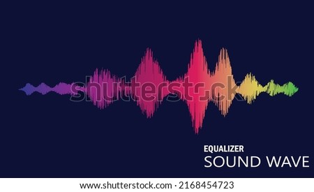 Colorful sound wave illustration. eps 10. 