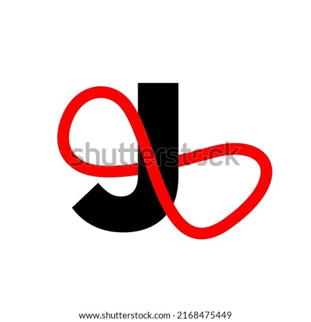 J letter with infinity symbol. J infinity monogram.