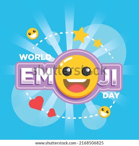 Vector illustration of world emoji day Royalty-Free Stock Photo #2168506825