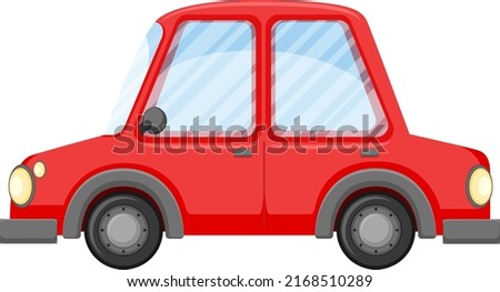 Isolated car in cartoon style illustration