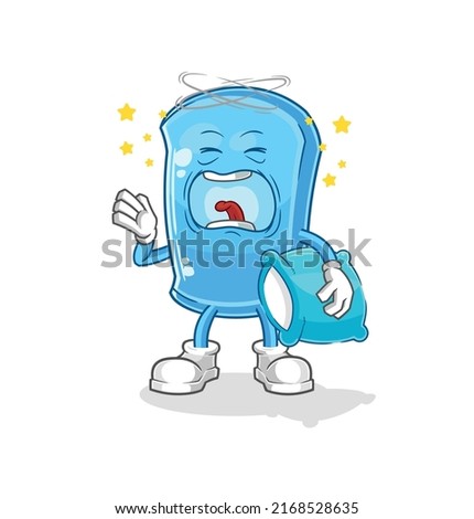 the ski board yawn character. cartoon mascot vector