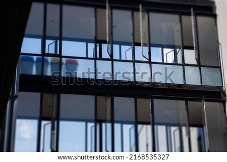 Industrial building on sunny day, stock photo