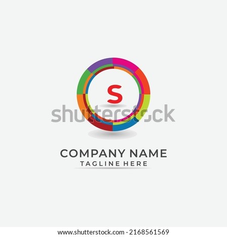 letter S Dynamic Segments Of Colored Circle logo