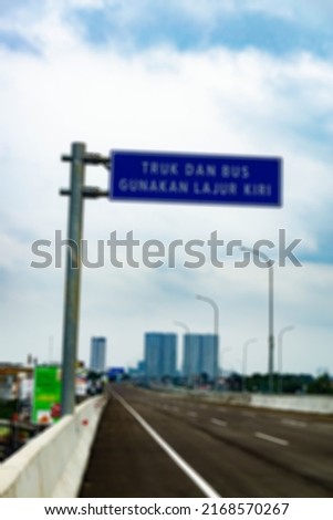 Defocused abstract background of traffic signs