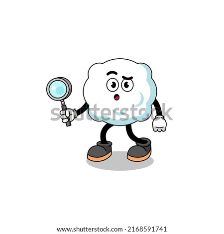 Mascot of cloud searching , character design