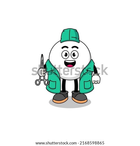 Illustration of speech bubble mascot as a surgeon , character design
