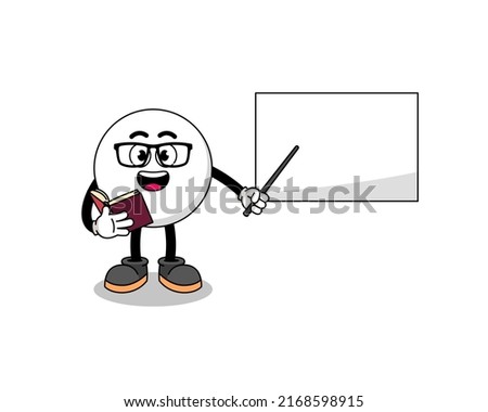 Mascot cartoon of speech bubble teacher , character design