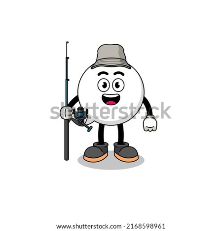 Mascot Illustration of speech bubble fisherman , character design