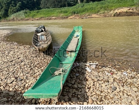 Wooden boat on the Rajang River